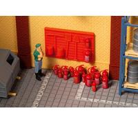 Fire extinguishers with a fire-extinguisher rack- HO/TT Gauge Auhagen 42661