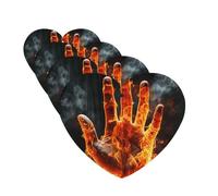 Fire Flame Hand Car Air Fresheners 4 Pcs Funny Hanging Car Air Fresheners Cute Long Lasting Scented Mirror Hanging Decoration Ornaments Gift For Men Women Heart Shape