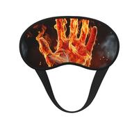 Fire Flame Hand Sleep Eye Mask for Women Men Soft and Comfortable Sleep Mask Blackout Sleeping Eye Cover for Travel Yoga Nap Shift Work