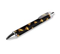 Fire Flame Retractable Ballpoint Pens 0.5mm Fine Black Ink Smooth Writing Rollerball Pen Office Gift
