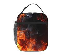 Fire Flame Smoke Lunch Bag for Women Men Reusable Lunch Box for Office Picnic Insulated Lunch Container Leakproof Lunch Tote Bags Portable Lunch Cooler Bag Travel Lunchbox