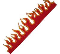 Fire Flames Embroidered Iron/Sew On Patch Jeans T Shirt Hat Cap Bag Coat Badge