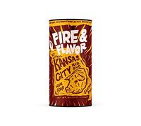 Fire & Flavor Kansas City Rib Rub, Authentic Kansas City BBQ Flavored Dry Seasoning for Ribs, Signature Blend, Gluten Free, Kosher, GMO Free, 9oz