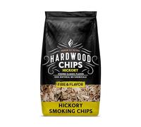 Fire & Flavor Premium All Natural Wood Chips for Smoker - Wood Chips for Smoking - Smoker Wood Chips - Smoker Accessories Gifts for Men and Women - Hickory - 2lbs