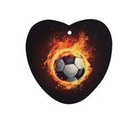 Fire Football Car Air Freshener Hanging, Long Lasting Scented Car Aromatherapy Tablets, Love form Fragrance Scented Cards for Vehicles, Bedroom, Wardrobe White-style