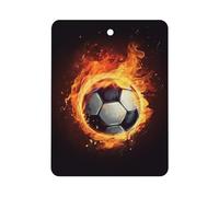 Fire Football Car Air Freshener Hanging, Long Lasting Scented Car Aromatherapy Tablets, Square Fragrance Scented Cards for Vehicles, Bedroom, Wardrobe Black-style