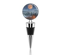Fire Forest Wine Stopper Silicone Bottle Stopper Leak Proof Wine Cork Keep Fresh Reusable Bottle Sealer Plug for Beverage Champagne Decorative Gifts for Bar Party