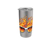 Fire Glasses Graphic for Burning and Flames Lovers Stainless Steel Insulated Tumbler