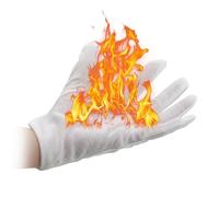 Fire Gloves - Magic Flame Hand Trick, Dual-Hand Set, Stage & Street Magic Prop, Cloth Material, 27g