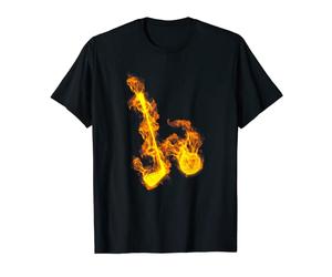 Fire Golf Ball Golf Clubs Flaming Golfer Golf Player T-Shirt