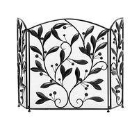 Fire Guard 3 Panel Foldable Wrought Iron Mesh Fireplace Screen, Fire Spark Guard for Living Room, Bedroom Décor, for Child and Pet Safety, Easy to Store (Color : Red copper, Size : 67x30x76cm)