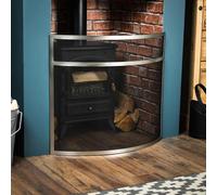 Fire Guard Nickel Screen Protector Cover Fireplace Shield New By Home Discount