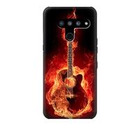 Fire Guitar Burn Case Cover For LG V50, LG V50 ThinQ 5G