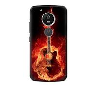 Fire Guitar Burn Case Cover For Motorola Moto G6 Play, Moto G6 Forge, Moto E5