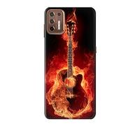 Fire Guitar Burn Case Cover For Motorola Moto G9 Plus