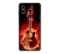 Fire Guitar Burn Case Cover For Xiaomi Mi Mix 3