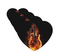 Fire Guitar Car Air Fresheners Cards Set of 4 Pieces Personalized Car Fresheners Gifts for Men Women Auto Aromatherapy Tablets Hanging Scented Cards for Wardrobe Bathroom