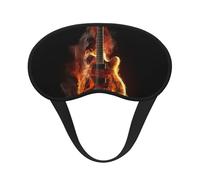 Fire Guitar Sleep Mask for Side Sleeper, Blackout Sleeping Eye Mask, Soft Breathable Eye Cover for Women Men Travel Eyeshade, Relaxing Zero Pressure Night Blindfold