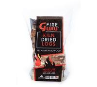 Fire Guru Kiln Dried Premium Hardwood 1x 8kg / 22L Bag Birch Logs For Log Fire Pit, Chiminea, Pizza Oven, BBQ & Outdoor Fireplace, Chiminea. Under 20% Moisture, Ready to Burn Fire Logs