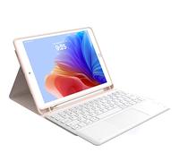 Fire HD 10 Case with Keyboard - CHESONA Slim PU Leather Folio Stand Cover with Detachable Wireless Keyboard Case for Fire HD 10.1" (7th Generation, 2017 Release) - Rose Gold