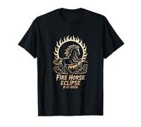 Fire Horse Eclipse Aug 12 2026 Chinese Zodiac T-Shirt