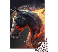 Fire Horse Mythic 1000 Pc Eco-Friendly Paper Puzzle Adult Hobbyists Portable Mind Decompression Hours Fun 52x38cm/1000pcs