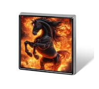 Fire Horse Square Badge Funny Button Pins Brooch | Lapel Pins for Backpack Hat Bags Jacket