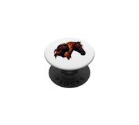 Fire Horse Woman Silhouette Mystic Double Exposure Art PopSockets Adhesive PopGrip