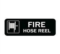 Fire Hose Reel Sign, Self Adhesive Sign For Door Or Wall 10 X 3 Inch Quick And Easy Installation Premium Acrylic Design For Your Home Office/Business