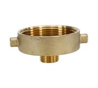 Fire Hydrant Hose Adapter, Heavy-Duty Brass Construction with 2-1/2 NST/NH Female & 3/4 GHT Male Thread, for Connecting Garden Hoses to Fire Hydrants in Urban Settings(2-1/2 NH x3/4 GHT)
