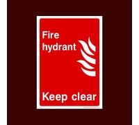 Fire Hydrant keep clear Sticker/Self Adhesive Sign - Fire, Alarm, Extinguisher, Fire Exit, Arrow, Switch, Call Point - (FE6)