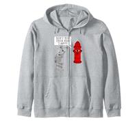 Fire Hydrant Sarcasm, Don't You Know Who I Am? Robot Funny Zip Hoodie