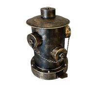 Fire Hydrant Trash Bin, Pedal Lid Garbage Can, 12 Inch Large Capacity Dustbin with Step On Design, Heavy Duty Waste Basket with Cover, Novelty Indoor Outdoor Trash Container