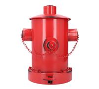 Fire Hydrant Trash Can Decorative Retro Iron Wastebasket Industrial Style Indoor Outdoor Iron Waste Bins with Bucket Pedal Waste Bins for Garden Home Kitchen (red)