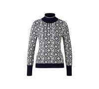 FIRE+ICE Jacquard jumper Maira for women - Dark blue/white - XL
