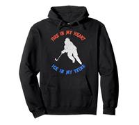 Fire in my heart, ice in my veins hockey tee Pullover Hoodie