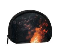 Fire in the Night Coin Purse Personalized Coin Bag for Women Men Change Purse Small Wallets with Zipper Mini Shell Coin Pouch Outdoor Shopping Change Storage Bag Handbags Gifts