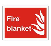 Fire Information Sign Blanket Adhesive Vinyl 15 x 20 cm