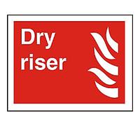 Fire Information Sign Dry Riser Adhesive Plastic 20 x 30 cm