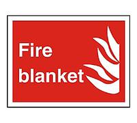 Fire Information Sign Fire Blanket Adhesive Plastic 20 x 30 cm