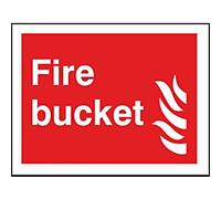Seco Fire Bucket & Fire Sign, 200mm x 150mm - 1mm Semi Rigid Plastic