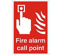 Fire Information Sign Fire Point Adhesive Plastic 60 x 40 cm