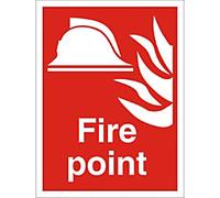 Fire Information Sign Fire Point Freestanding PVC (Polyvinyl Chloride) 60 x 40 cm
