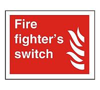 Fire Information Sign Fire Switch Adhesive Plastic 20 x 30 cm