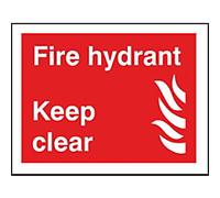Fire Information Sign Hydrant Adhesive Plastic 20 x 30 cm