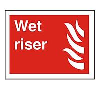 Fire Information Sign Wet Riser Adhesive Vinyl 20 x 30 cm
