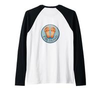 Fire Island Barefoot & Fancy Free! Funny Host Thank You Raglan Baseball Tee