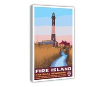 Fire Island Canvas Poster Wall Art Decor Print Picture Paintings for Living Room Bedroom Decoration 12x18inch(30x45cm)