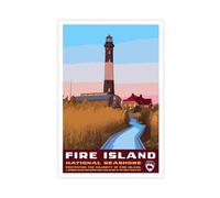 Fire Island Canvas Poster Wall Art Decor Print Picture Paintings for Living Room Bedroom Decoration 24x36inch(60x90cm)