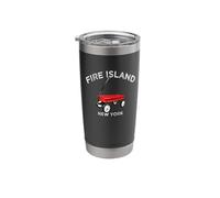 Fire Island Large Version Red Wagon LI NY Beach Sun Stainless Steel Insulated Tumbler